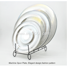 Glass Plate With Electroplate Silver Color